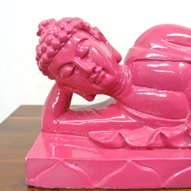 楽天市場】(ピンク涅槃像)仏像 置物 販売 フィギュア 仏像販売 ご利益
