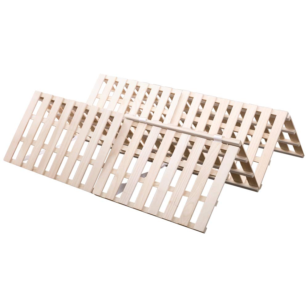 楽天市場】すのこベッド 折りたたみ 天然桐 四つ折り ベッドフレーム