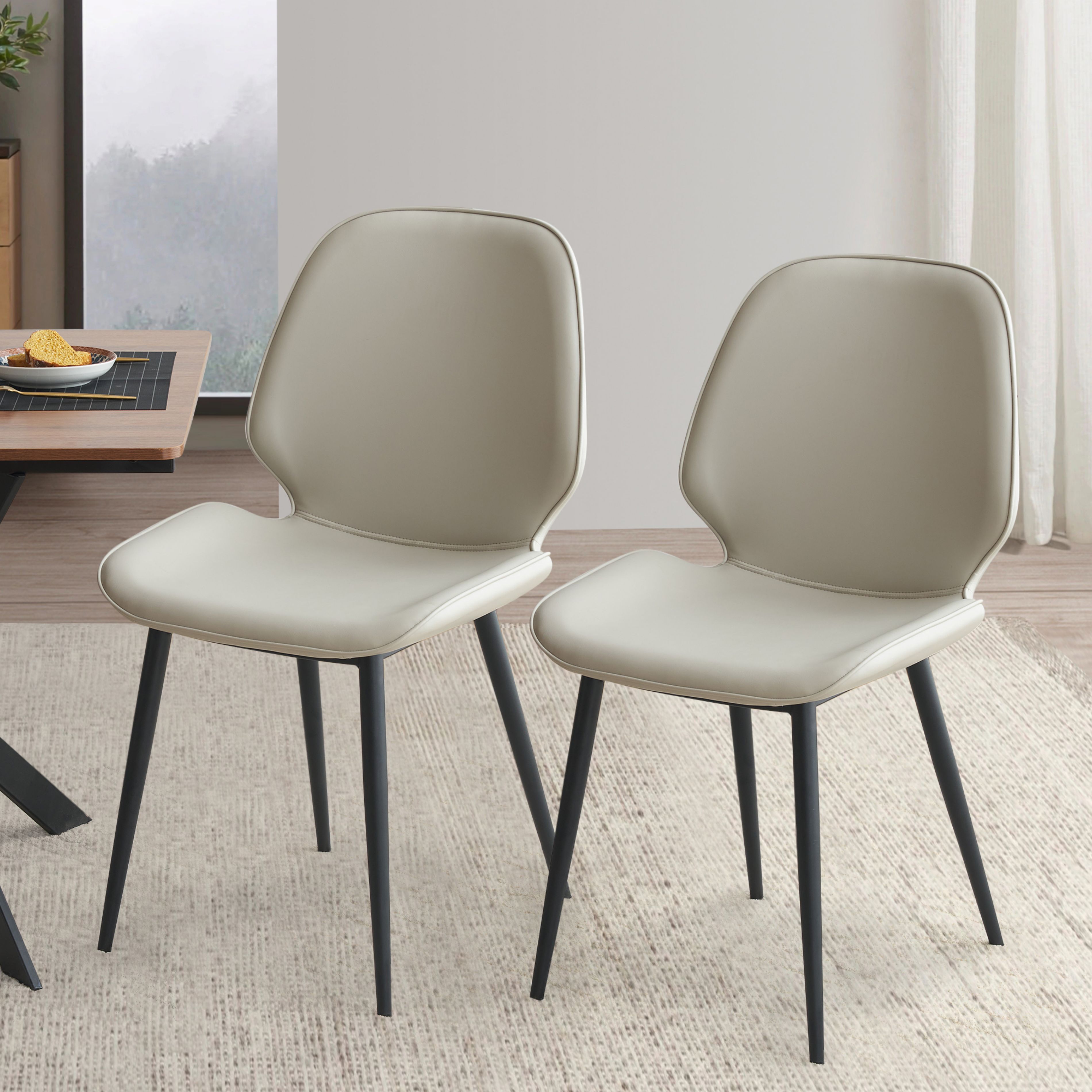 楽天市場】ベージュ ダイニングチェア デスクチェア モダン高級椅子