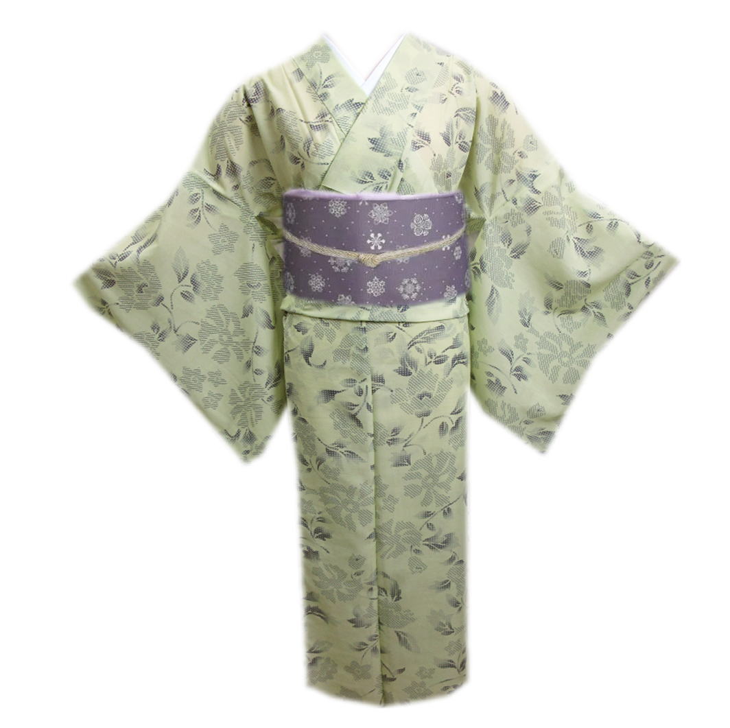 楽天市場】着物 洗える 紗 夏用 小紋 と 絽軽装帯 付け帯 2点セット 薄