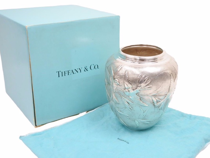 楽天市場】希少 TIFFANY ティファニー 花瓶 お皿 壺 665g シルバー925