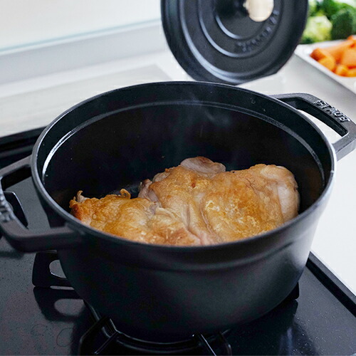 楽天市場】ストウブ staub ピコ ココット ラウンド 22cm 黒 40509-305