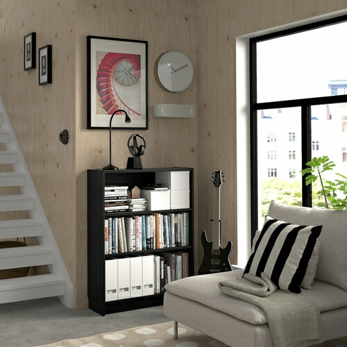 楽天市場】[IKEA/イケア/通販]BILLY ビリー 本棚, ブラック オーク調[E