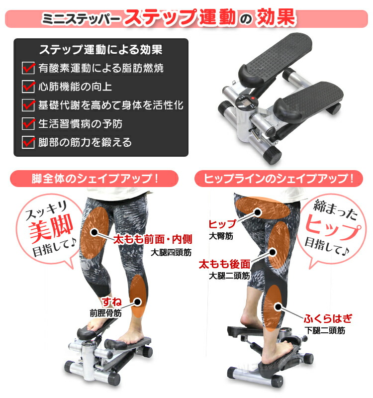 楽天市場】【スーパーセール 店内最大84%OFF!】ミニステッパー