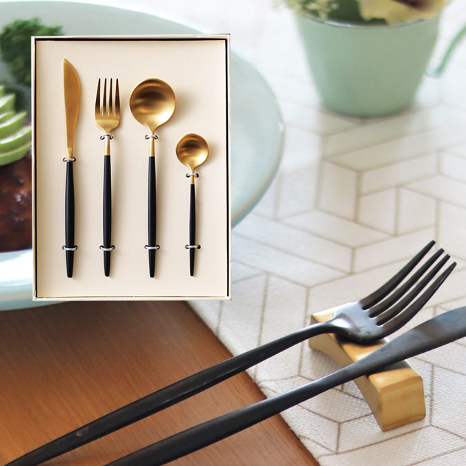 楽天市場】カトラリーセット 4点 ギフト箱入り 18-10 最高級ステンレス