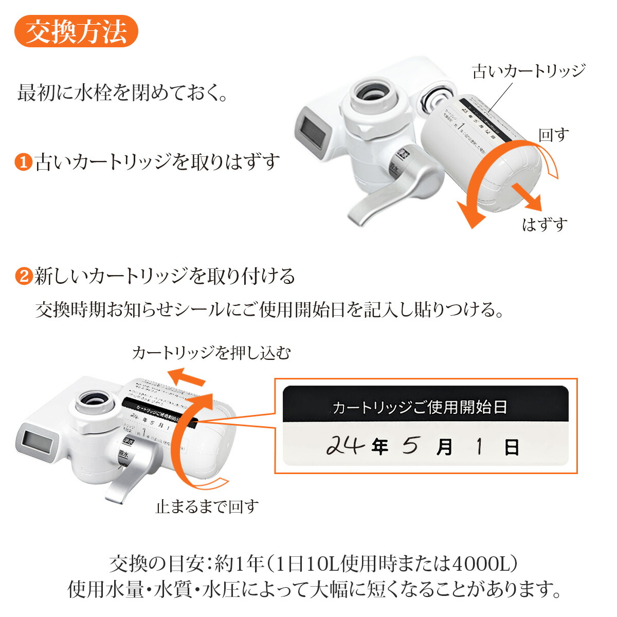 楽天市場】TK-CJ22C1 交換用 浄水カートリッジ 蛇口直結型用