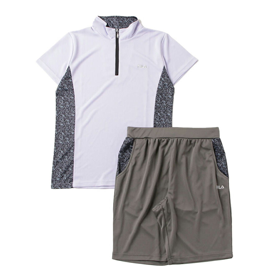 楽天市場】fila フィラ 上下 セット レディース 総柄切替ハーフジップ
