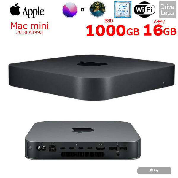 楽天市場】Apple Mac mini MRTT2J/A A1993 2018 小型デスク 選べるOS