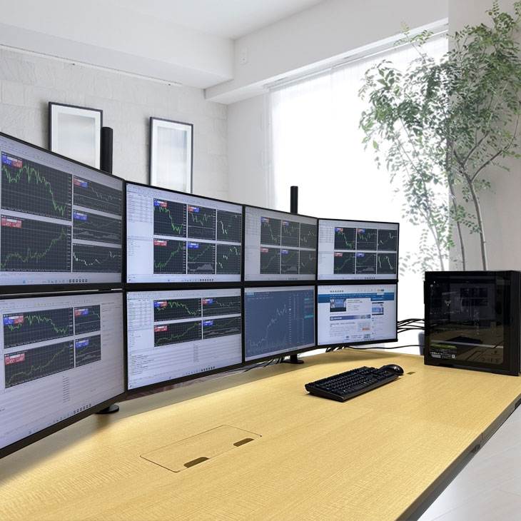 楽天市場】【新品】トレーディングPC8 FX 株 デイトレ 仮想通貨 22型×8