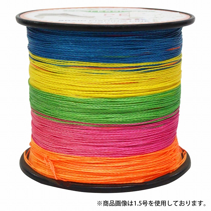 楽天市場】PEライン 500m 4本編 5色/マルチカラー/MIX 0.4号 0.6号 0.8