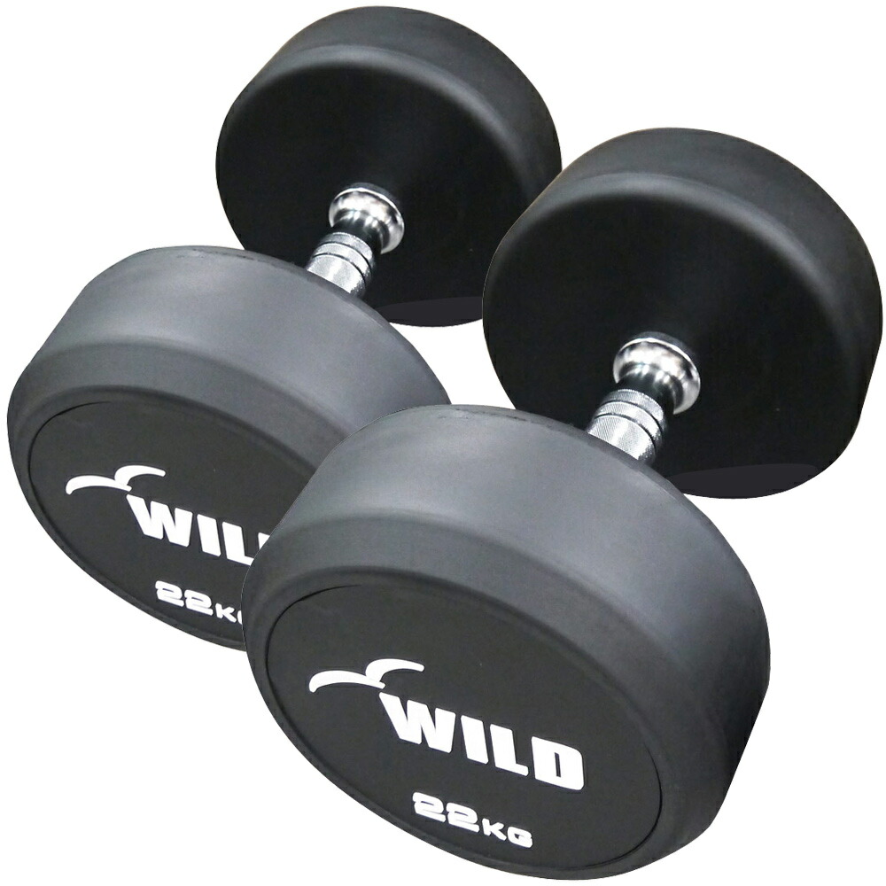 楽天市場】固定式 ダンベル 22kg WF 2本セット送料無料 ジムダンベル