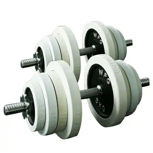 楽天市場】白ラバーダンベルセット 50kg (片手25kg×2組)【送料無料】筋
