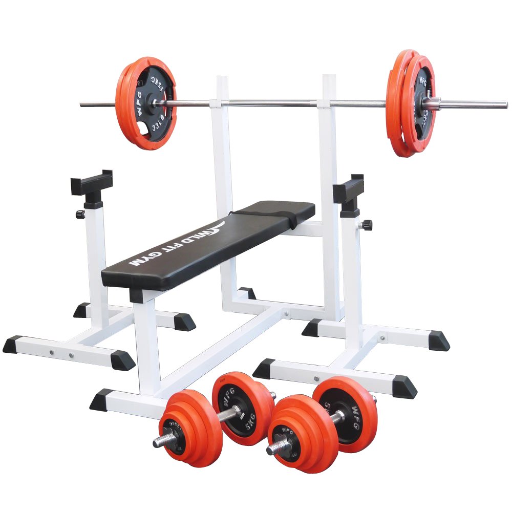 楽天市場】トレーニングジムセット 赤ラバー 100kg送料無料 筋トレ