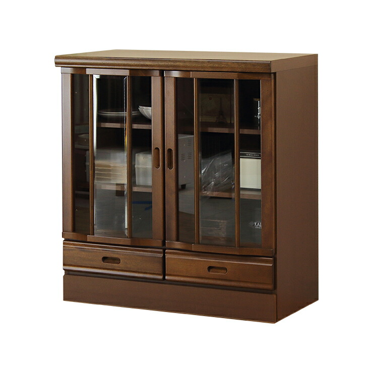 楽天市場】キャビネット 完成品 木製 モダン 幅90cm ブラウン リビング