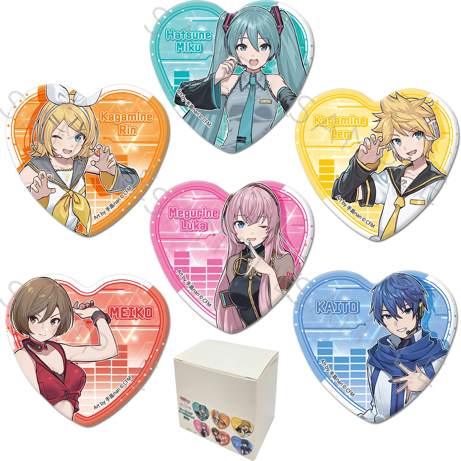 楽天市場】『初音ミク＆ピアプロキャラクターズ』 ハート型缶バッジ 全