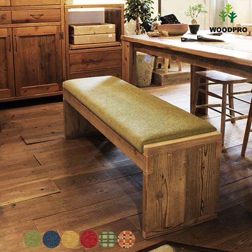 楽天市場】OLD ASHIBA（足場板古材）クッション付きベンチ 幅90cm
