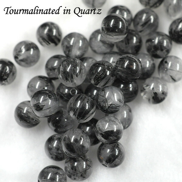 楽天市場】ブラックトルマリンインクォーツ8ミリ AAA 1粒売り