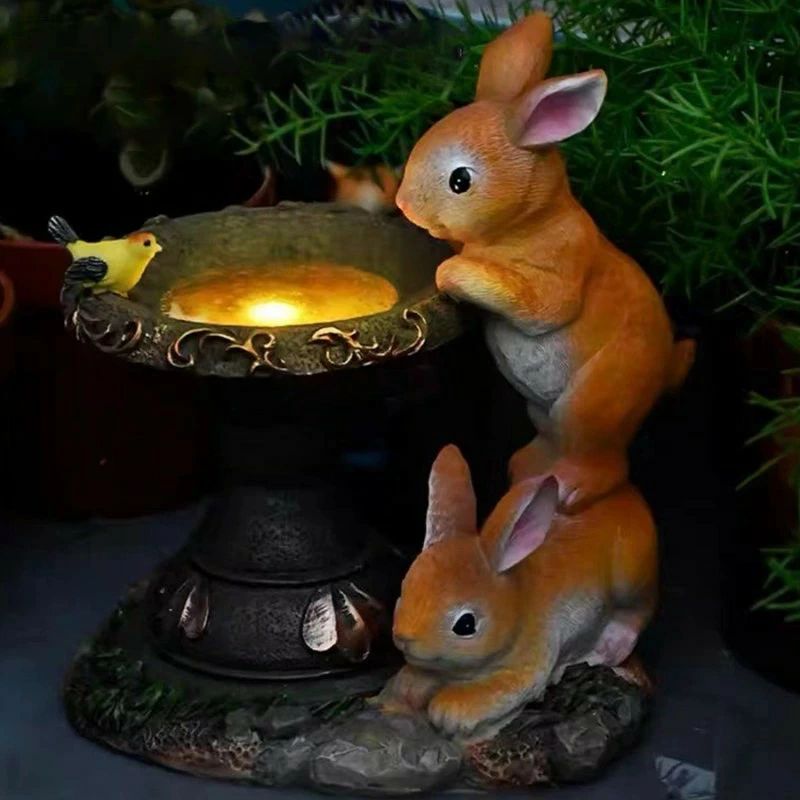 楽天市場】ソーラーライト かわいい ウサギ バニーランプ ソーラー置物
