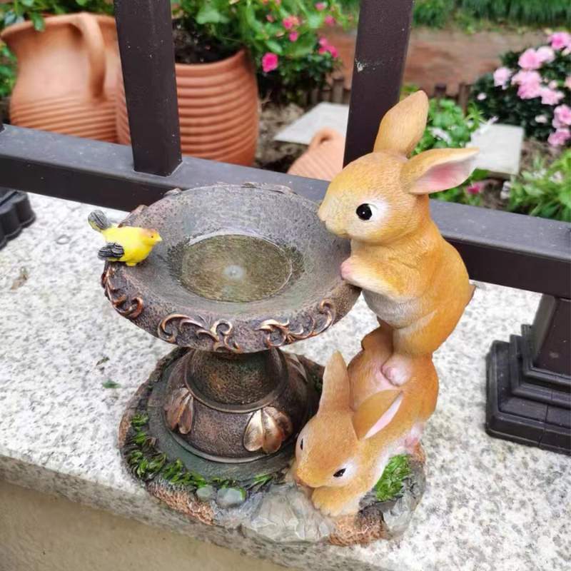 楽天市場】ソーラーライト かわいい ウサギ バニーランプ ソーラー置物