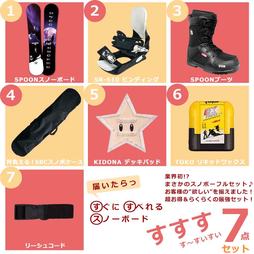 楽天市場】スノーボード 板 レディース セット 7点 2025 スノボー
