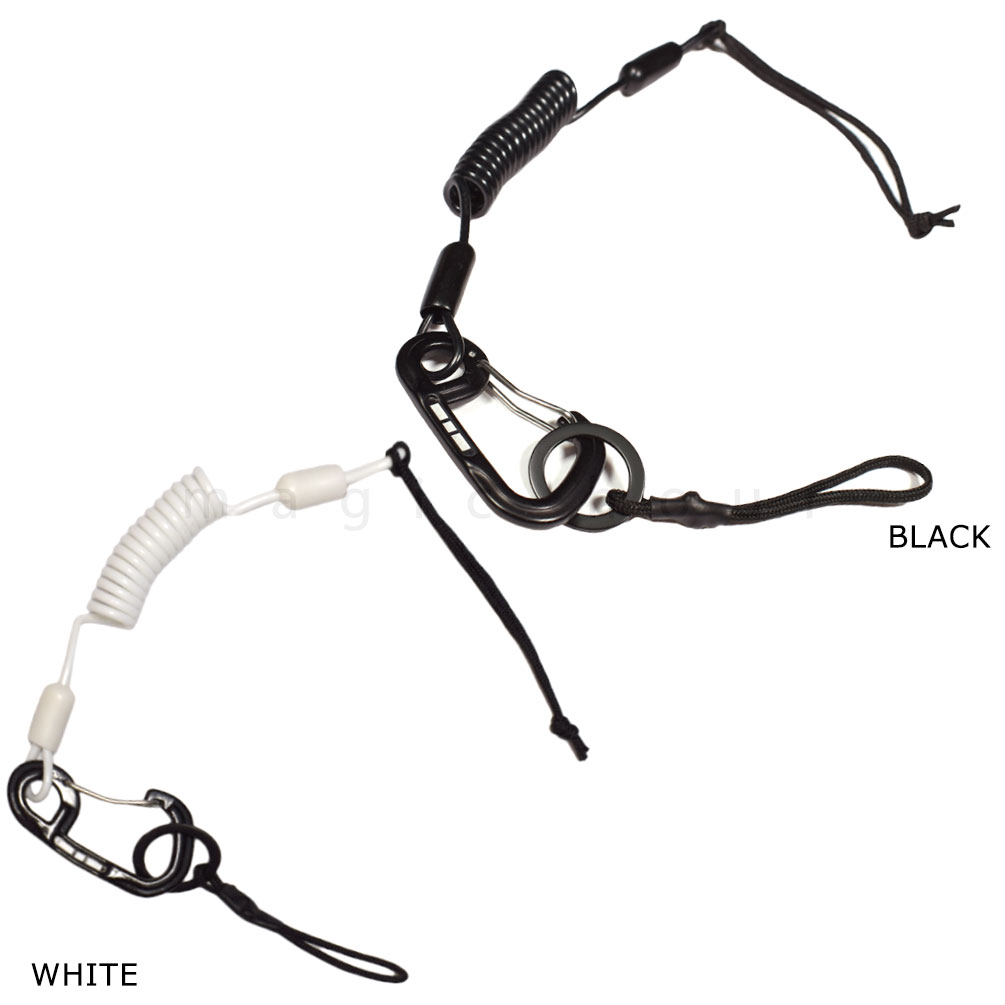 楽天市場】スノーボード リーシュコード カラビナ付き コイル リーシュ