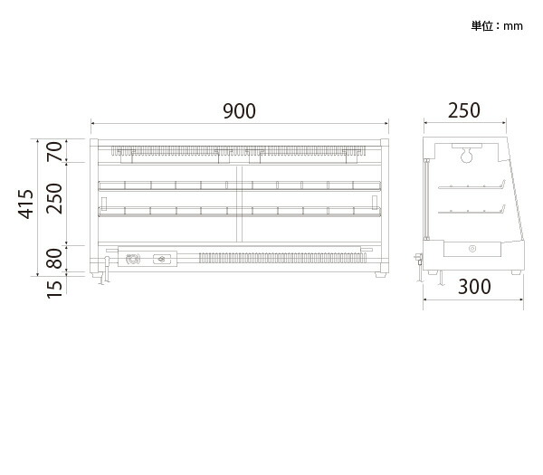 楽天市場】アンナカ ニッセイ ホットショーケース NH-403 業務用 保温