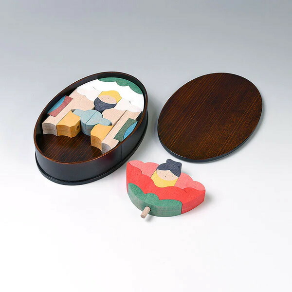 楽天市場】楕円椿雛 漆塗容器付 KH285 小黒三郎節句人形 ひな人形