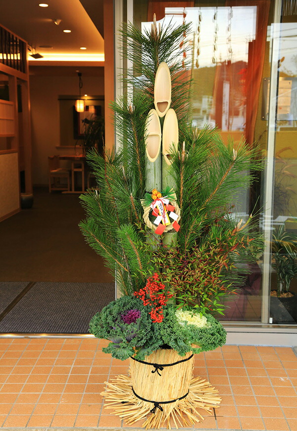 こうた 門松 ハンドメイド 世界で一点物 無農薬 自然素材 大、中一対2