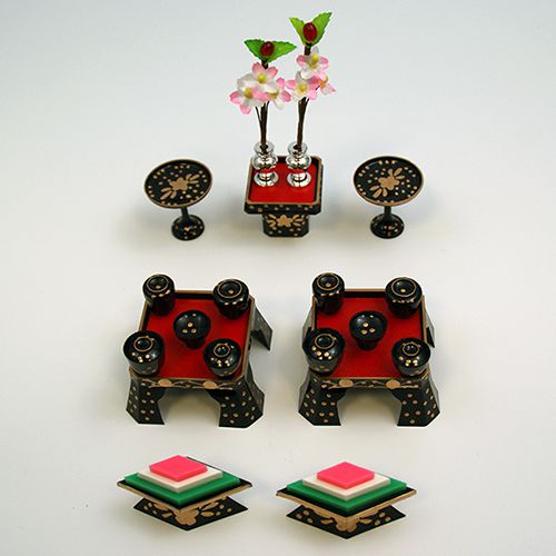 楽天市場】雛人形 ひな人形 小 道具 お膳揃い オリジナル雛人形を演出