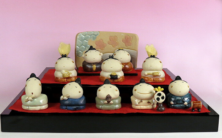 楽天市場】雛人形 ひな祭り /ふんわり雛三段飾り/メーカー取り寄せ