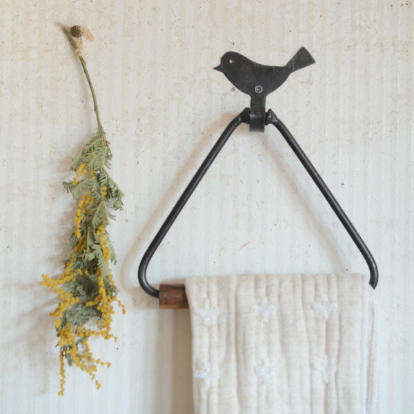 楽天市場】トイレのタオル掛けに最適『鳥の三角タオルハンガー』タオル