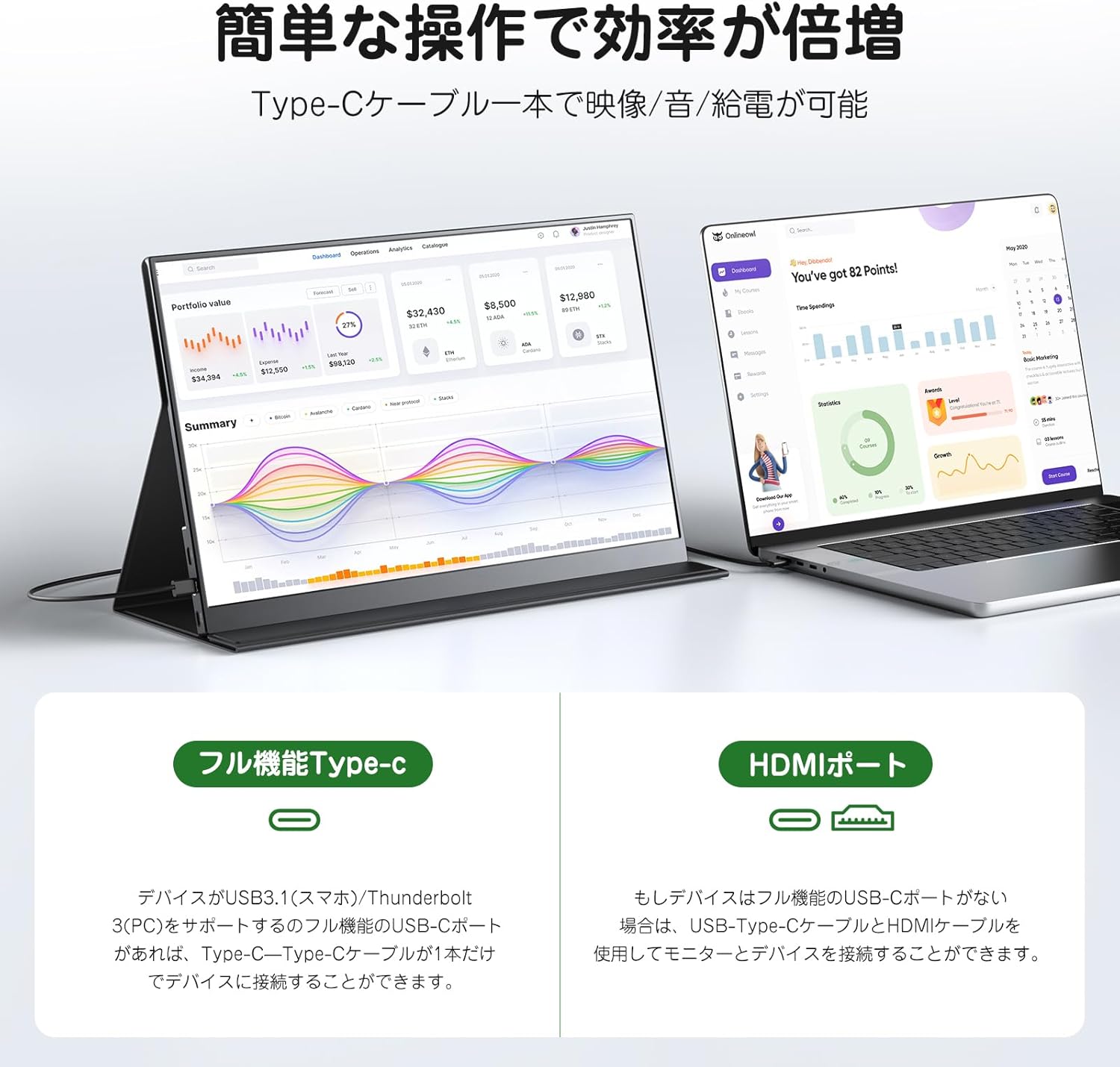 楽天市場】KEEPTIME モバイルモニター 15.6インチ 1920*1080 モバイル