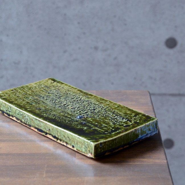 楽天市場】和食器 大和織部足付長角皿 作家「金本卓也」 : うつわや悠々