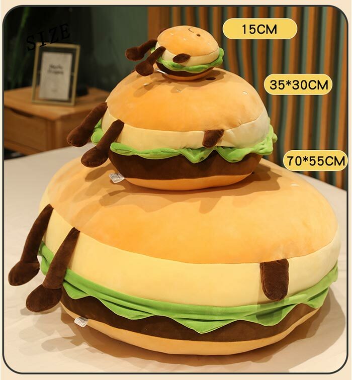 楽天市場】ハンバーガー型 クッション ぬいぐるみ 抱き枕 ぬいぐるみ