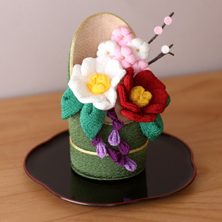 楽天市場】正月飾り ちりめん細工 ちりめん飾り 門松 迎春 置物 縁起物