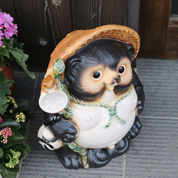 楽天市場】【38時間限定20%OFFクーポン配布中】信楽焼 狸 13号福々狸