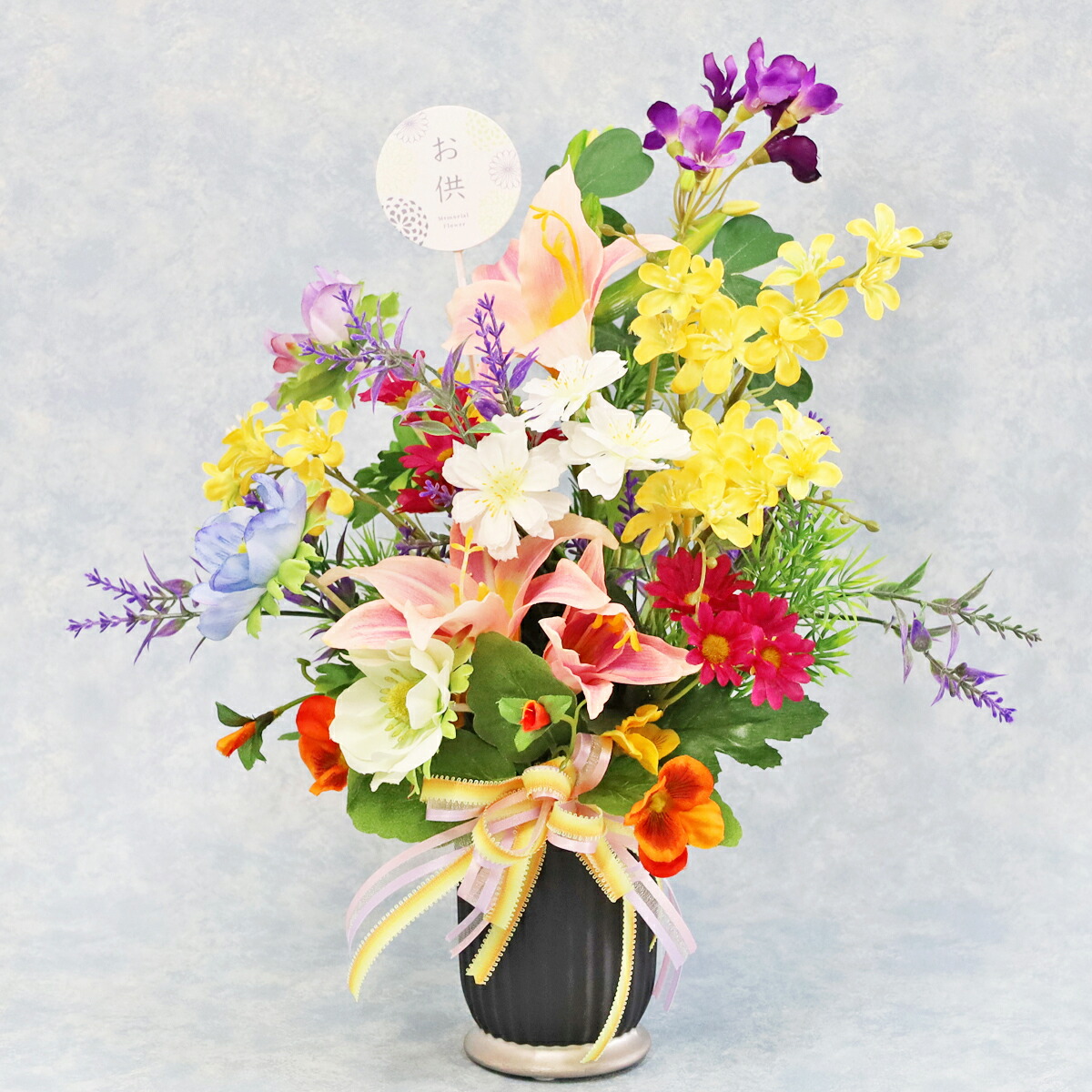 楽天市場】仏花 造花 ラインフラワーとアネモネなどの明るめのお供え