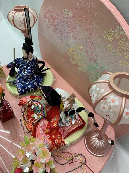 楽天市場】雛人形 桐二段飾 豆親王五人飾 三人官女セットひな人形