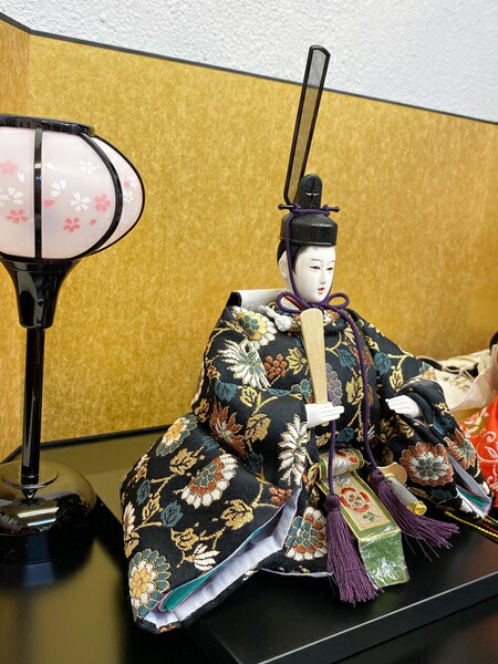 楽天市場】雛人形 小三五 親王飾り 菊柄 黒色親王飾り 雛人形