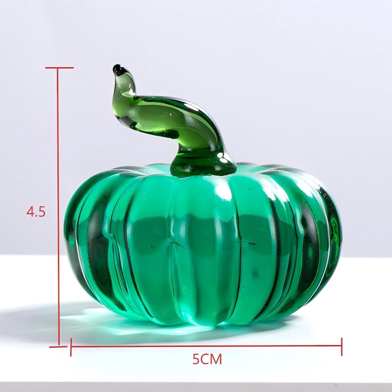 楽天市場】2 個ミニガラスカボチャグッズ置物カボチャアートワーク文鎮