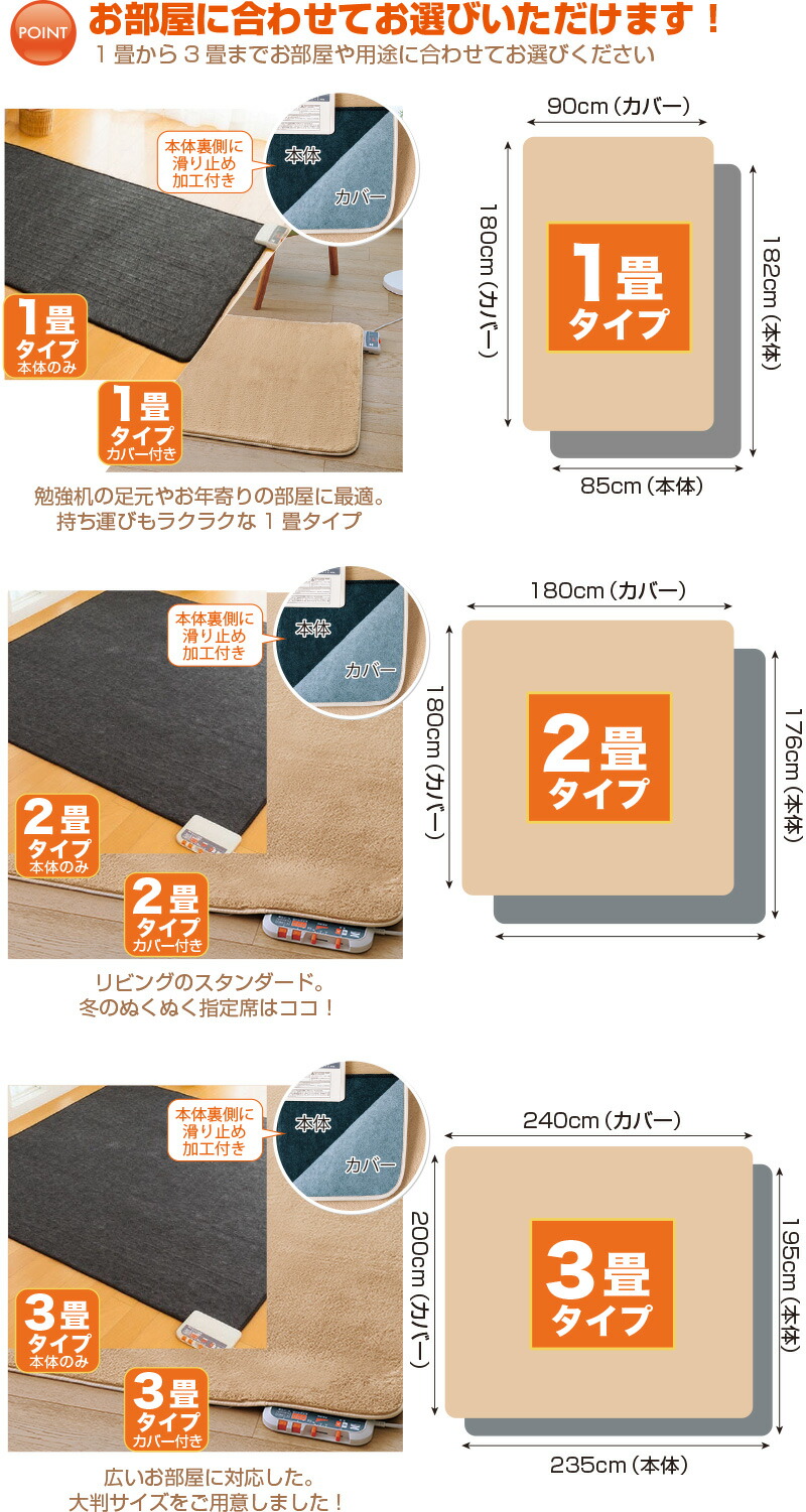 楽天市場】【クーポンで12000円OFF！】 ホットカーペット 電磁波カット