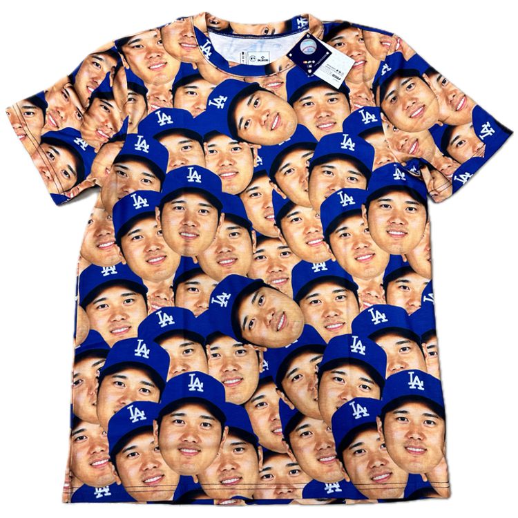 楽天市場】50/50 大谷翔平 Tシャツ ドジャース フェイスTシャツ 野球
