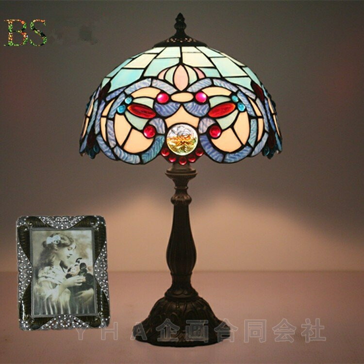 楽天市場】工芸品 ステンドグラスランプ 手作り 卓上ランプ 高級感