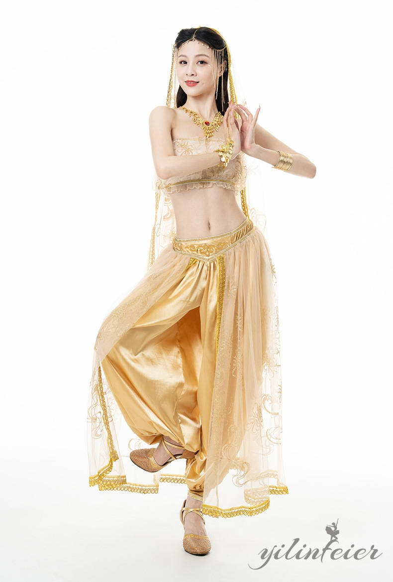 楽天市場】ゴールド ベリーダンス 3点セット衣装 レディース