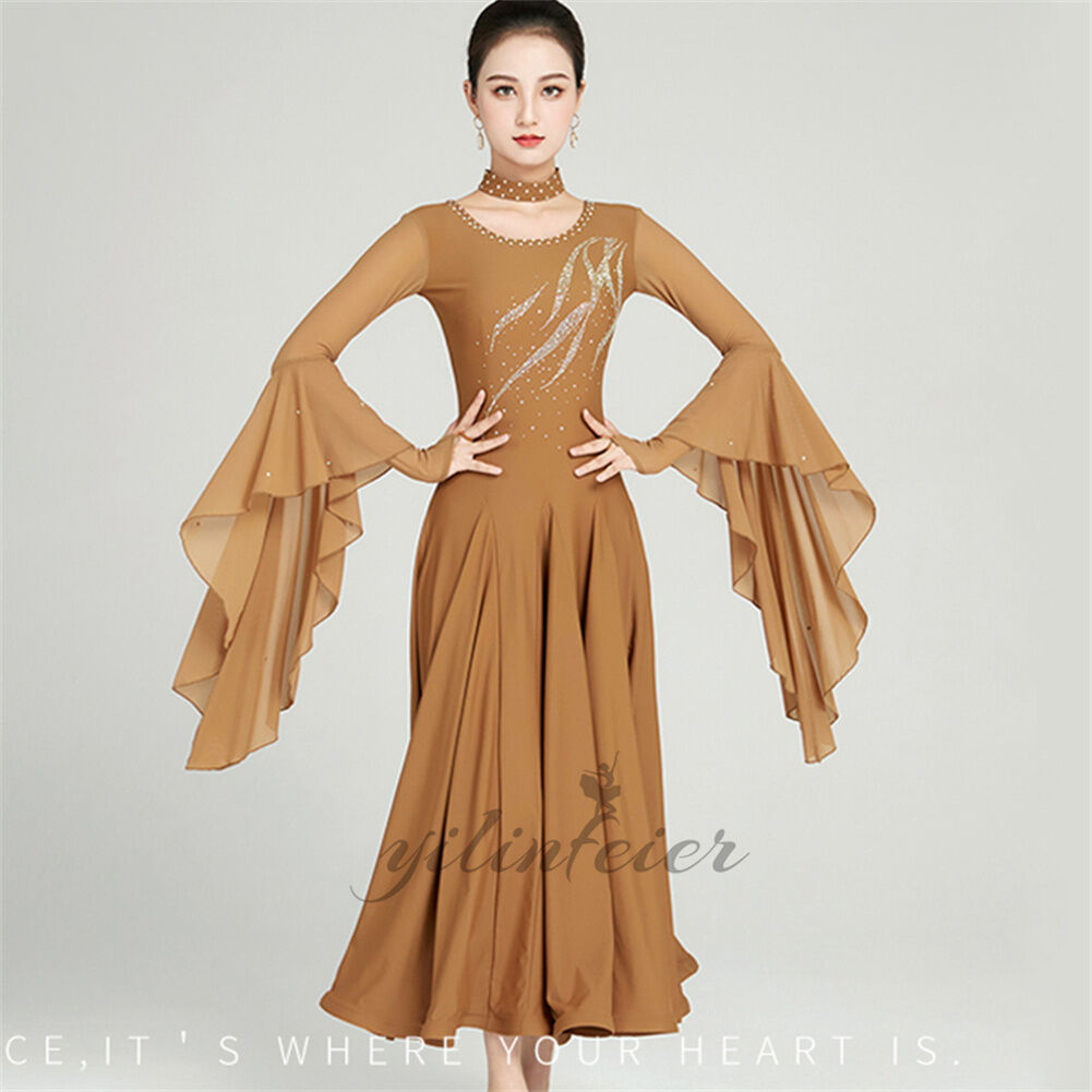 楽天市場】上品 社交ダンスドレス モダンダンス衣装 社交ダンス フリル
