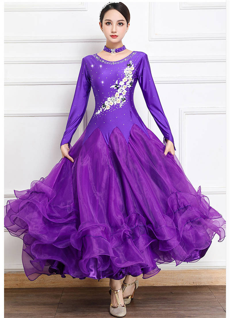 楽天市場】社交ダンスドレス ひらひらフロート 社交ダンス 練習着