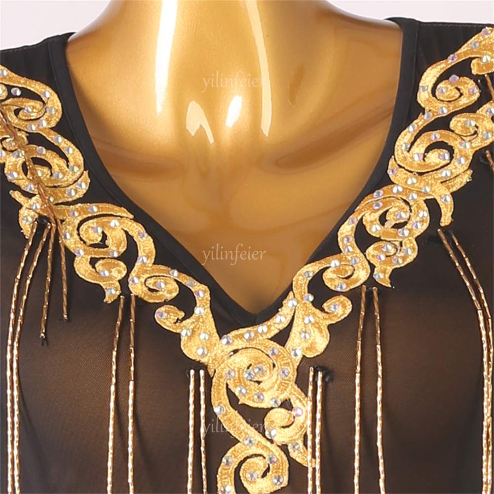 楽天市場】ラテンダンス ドレス 黒金スパンゴール 社交ダンス衣装