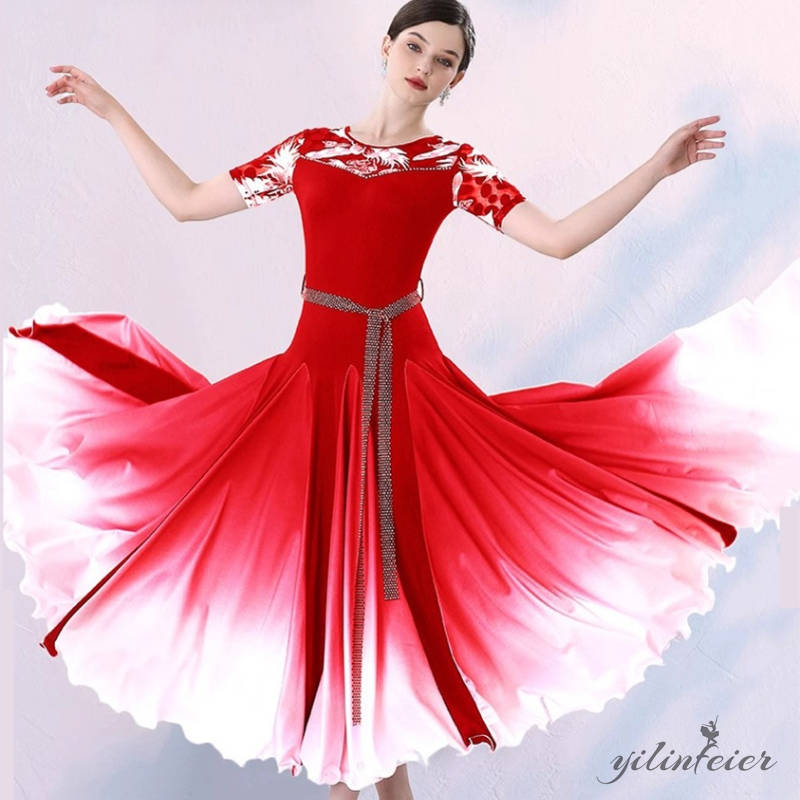 楽天市場】社交ダンスドレス カラーグラデーション社交ダンスドレス