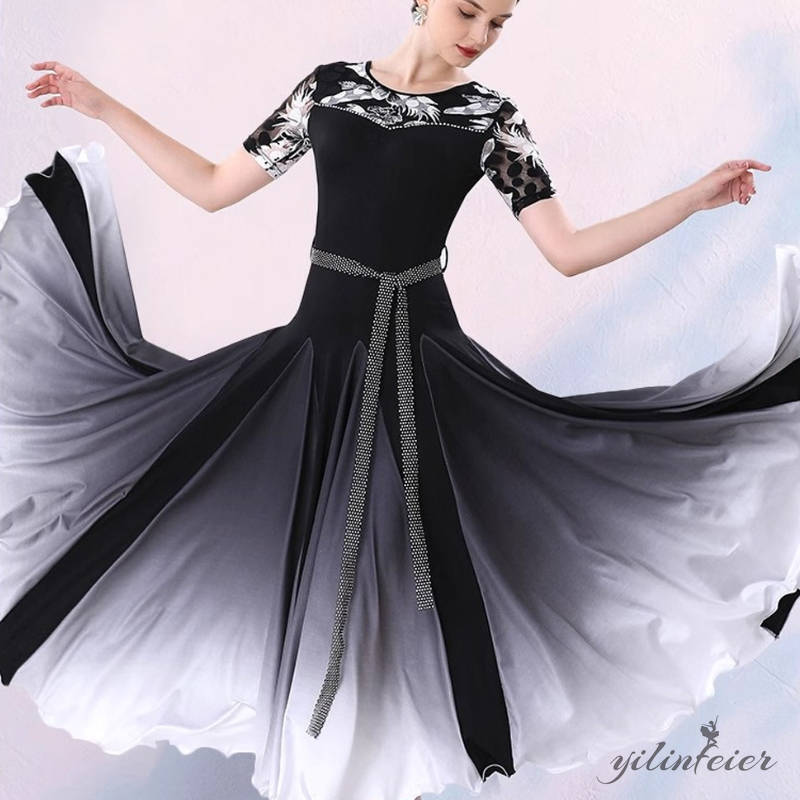 楽天市場】社交ダンスドレス カラーグラデーション社交ダンスドレス