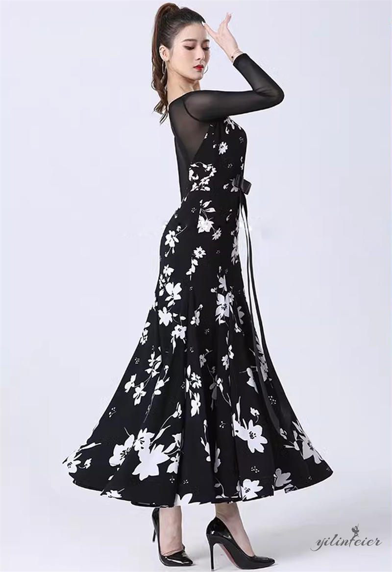 楽天市場】社交ダンスドレス 蝶結びリボン モダンダンス衣装